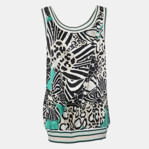 Class by Roberto Cavalli Multicolor Printed Silk Knit Tank Top S, Shirts & Tops - Luxury Closet catalog
