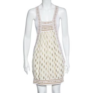 Class by Roberto Cavalli White & Gold Jacquard Sleeveless Mini Dress M, Dresses - Luxury Closet catalog