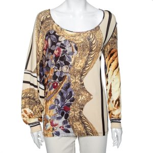 Class by Roberto Cavalli Multicolor Printed Jersey Top M, Shirts & Tops - Luxury Closet catalog