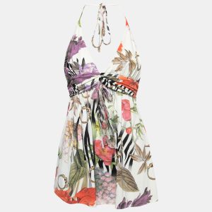Class by Roberto Cavalli White Floral Printed Jersey Top L, Shirts & Tops - Luxury Closet catalog