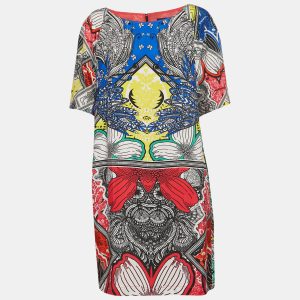 Class by Roberto Cavalli Multicolor Printed Crepe Mini Shift Dress L, Dresses - Luxury Closet catalog