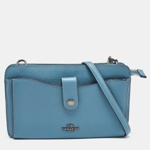Coach Blue Leather Noa Pop Up Crossbody Bag, Handbags - Luxury Closet catalog
