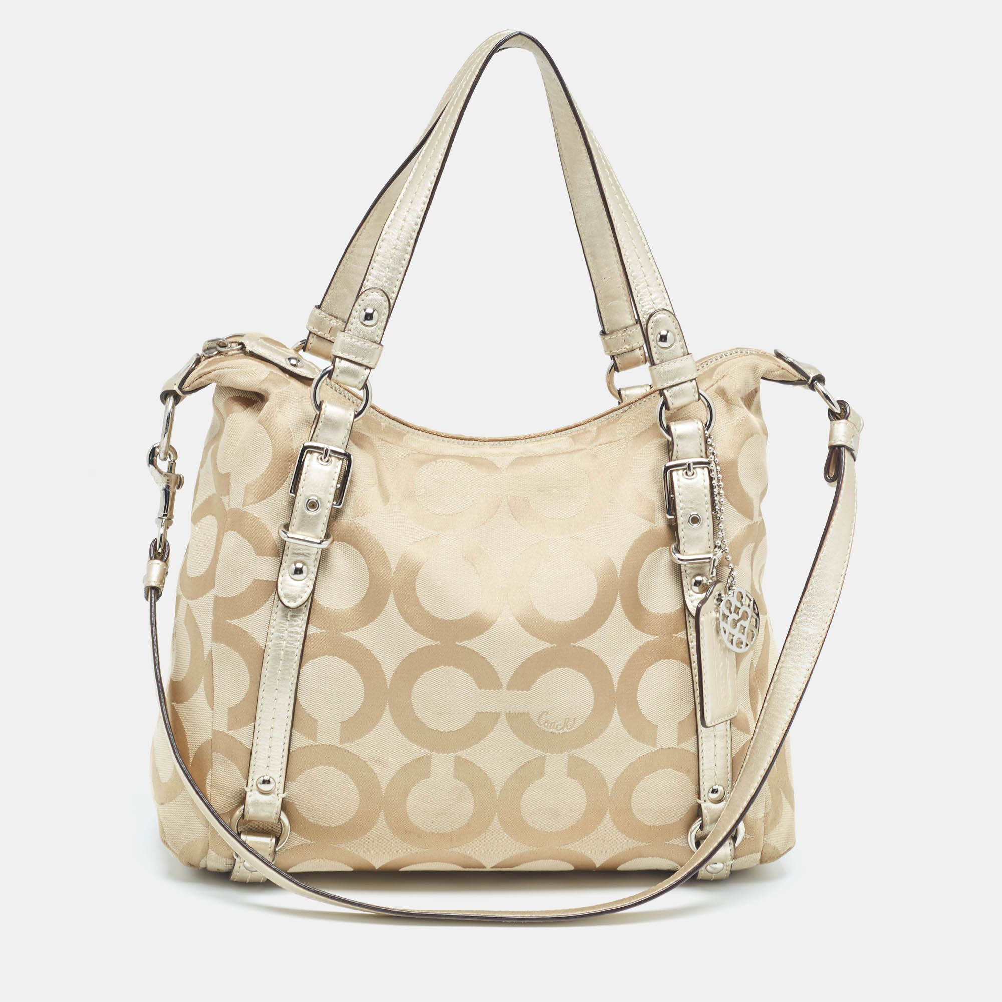 Coach Beige Signature Canvas Shoulder Bag, Shoulder Bags - Luxury Closet catalog