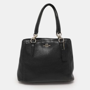 Coach Black Leather Christie Carryall Satchel, Satchels - Luxury Closet catalog