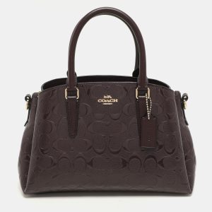 Coach Burgundy Patent Leather Mini Sage Carryall Satchel, Satchels - Luxury Closet catalog