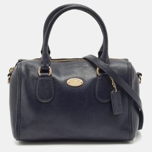 Coach Navy Blue Leather Mini Bennett Satchel, Satchels - Luxury Closet catalog