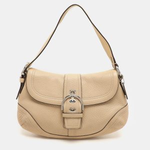 Coach Light Beige Leather C Soho Shoulder Bag, Shoulder Bags - Luxury Closet catalog