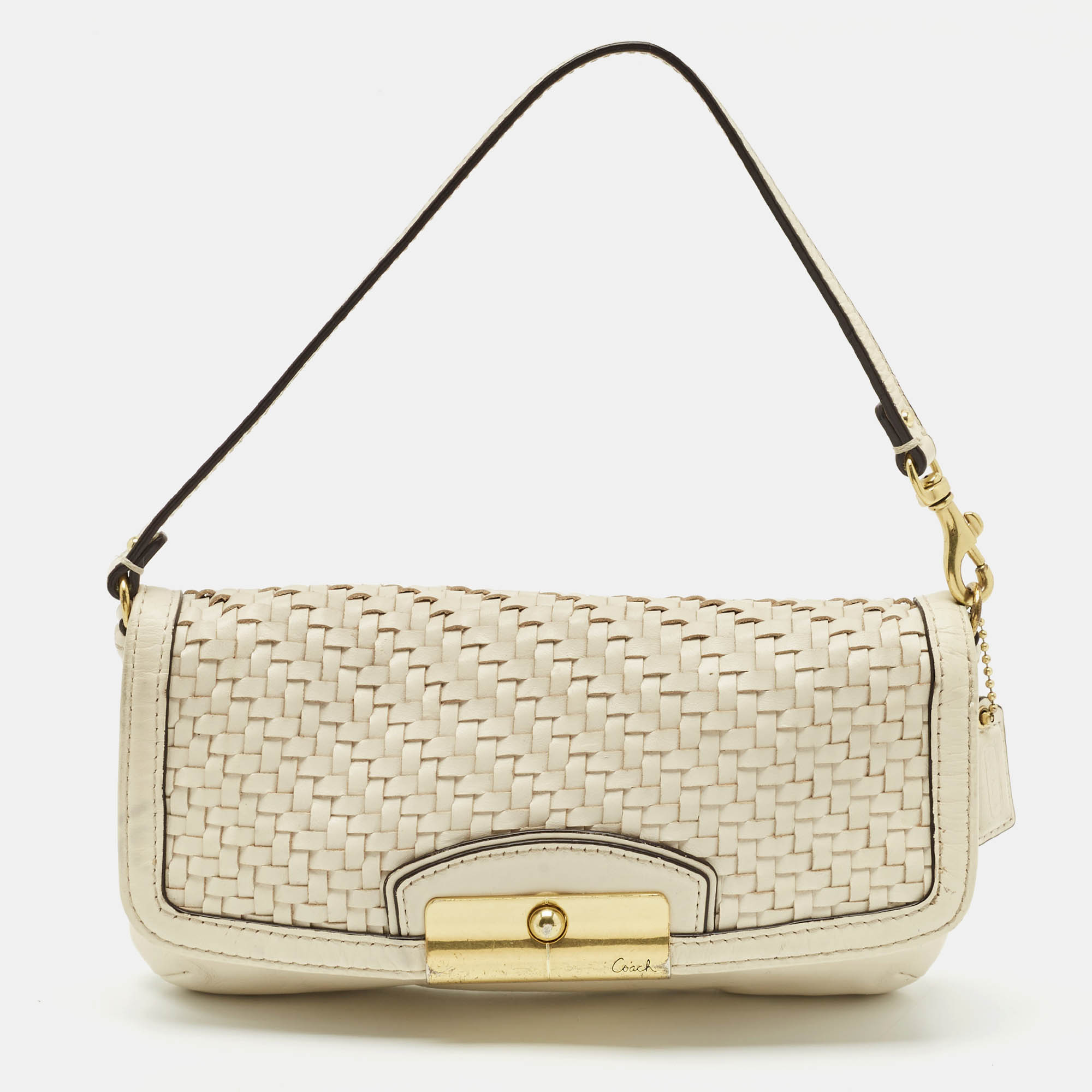 Coach White Woven Leather Kristin Clutch Bag, Clutches & Special Occasion Bags - Luxury Closet catalog
