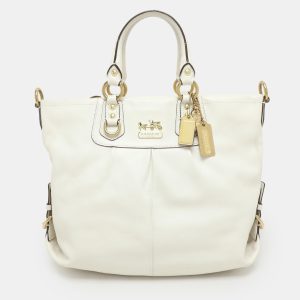 Coach White Leather Julianne Tote, Tote Handbags - Luxury Closet catalog