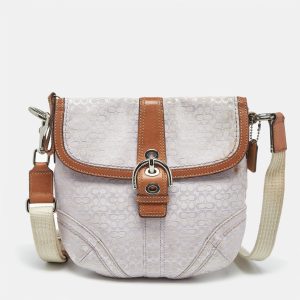Coach Lavender Logo Jacquard Canvas Soho Swing Crossbody Bag, Handbags - Luxury Closet catalog