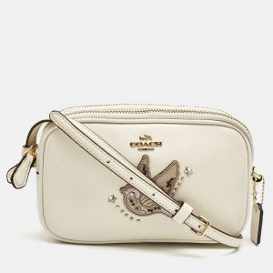Coach White Leather Bird Patched Jamie Camera Crossbody Bag, Handbags - Luxury Closet catalog