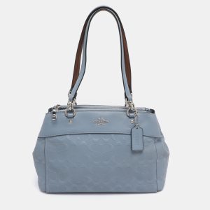 Coach Light Blue Signature Leather Mini Brooke Carryall Satchel, Satchels - Luxury Closet catalog