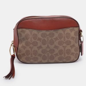 Coach Beige/Brown Signature Coated Canvas and Leather Camera Crossbody Bag, Shoulder Bags - Luxury Closet catalog