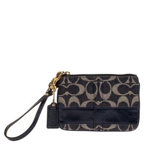 Coach Blue Signature Canvas and Patent Leather Wristlet Clutch, Clutches & Special Occasion Bags - Luxury Closet catalog