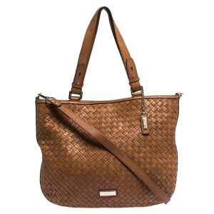 Cole Haan Brown Woven Leather Tote, Tote Handbags - Luxury Closet catalog