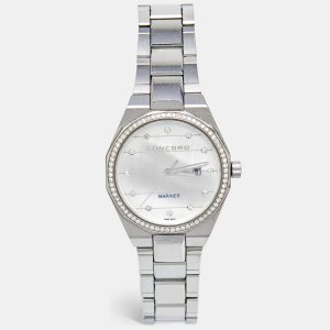 Concord Mother Of Pearl Diamond Stainless Steel Mariner 320274 Women's Wristwatch 30 mm, Watches - Luxury Closet catalog