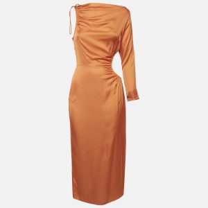 Cult Gaia Orange Viscose Blend Cut-Out Detail Midi Dress S, Dresses - Luxury Closet catalog
