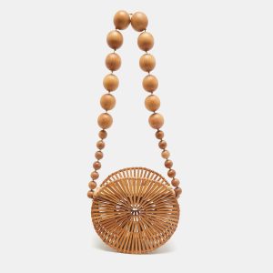Cult Gaia Brown Bamboo Luna Crossbody Bag, Handbags - Luxury Closet catalog