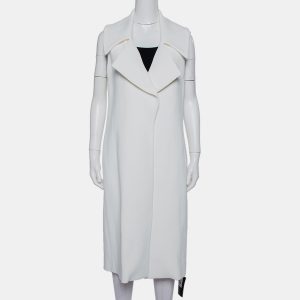 Cushnie et Ochs White Crepe Collared Open Front Coat S, Coats & Jackets - Luxury Closet catalog
