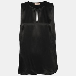 Twinset Black Satin Tank Top M, Shirts & Tops - Luxury Closet catalog