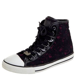 D&G Black Lace And Patent Leather High Top Sneakers Size 38, Athletic Shoes & Sneakers - Luxury Closet catalog