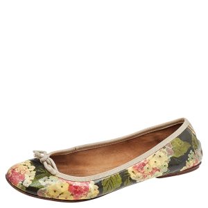 D&G Multicolor Floral Print Patent Leather Bow Ballet Flats Size 39, Flats - Luxury Closet catalog