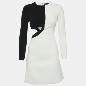 David Koma White Crepe Cut-Out Long Sleeve Mini Dress S, Dresses - Luxury Closet catalog