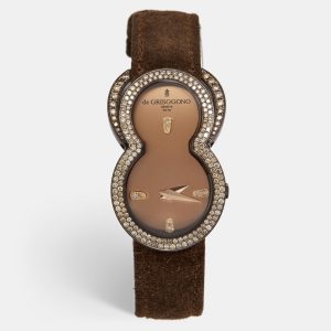 De Grisogono Brown PVD Coated18K Rose Gold Leather Be Eight S05 Women's Wristwatch 27 mm, Watches - Luxury Closet catalog