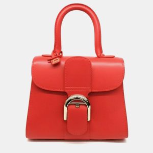 Delvaux Red Leather Briand Mini Box bag, Satchels - Luxury Closet catalog