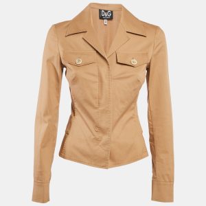 D&G Brown Cotton Button Front Jacket S, Coats & Jackets - Luxury Closet catalog