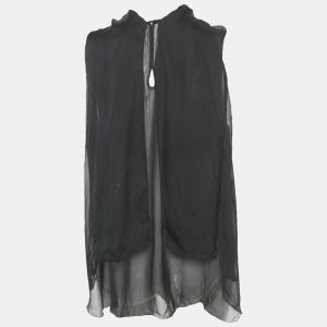 D&G Black Crinkled Silk Sleeveless Top M, Shirts & Tops - Luxury Closet catalog