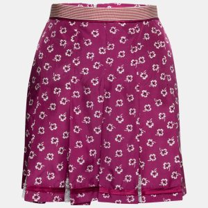 D&G by Dolce & Gabbana Pink Printed Silk Mini Skirt S, Skirts - Luxury Closet catalog