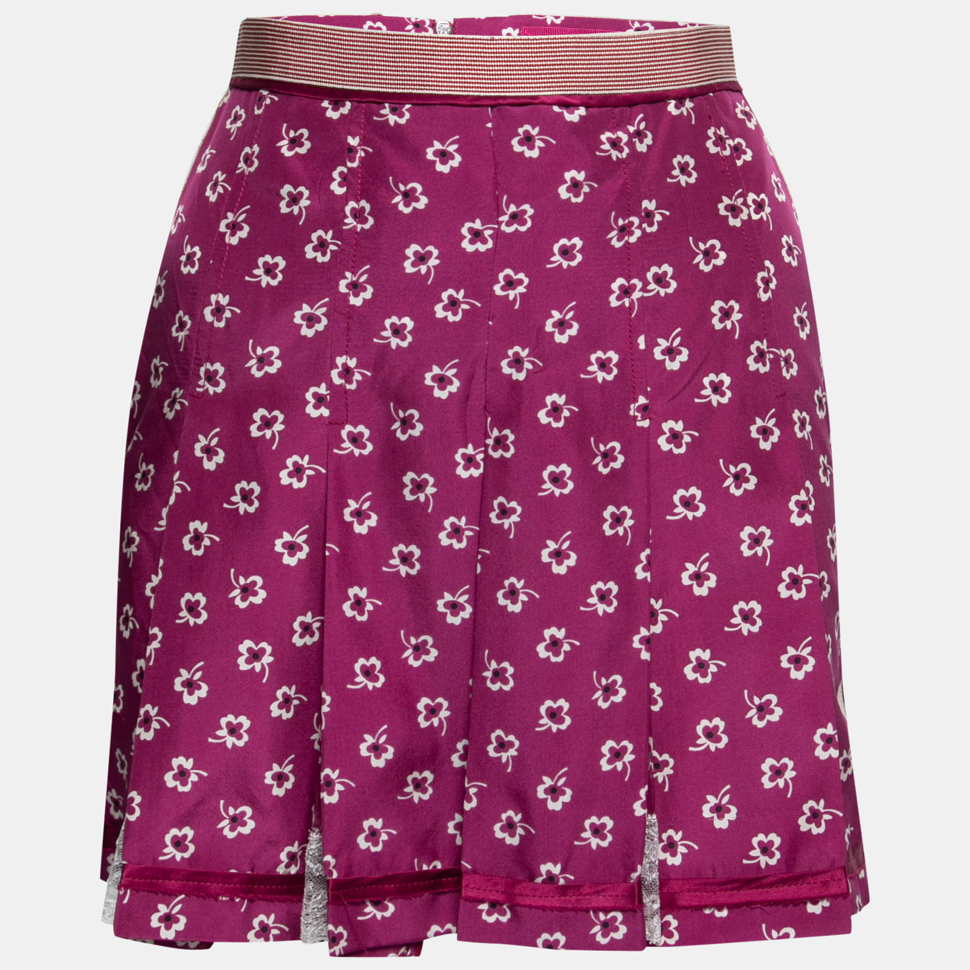 D&G by Dolce & Gabbana Pink Printed Silk Mini Skirt S, Skirts - Luxury Closet catalog