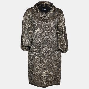 D&G Black & Gold Brocade Oversized Coat M, Coats & Jackets - Luxury Closet catalog
