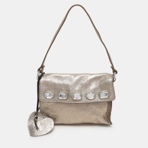D&G Gold Leather Embellished Shoulder Bag, Shoulder Bags - Luxury Closet catalog