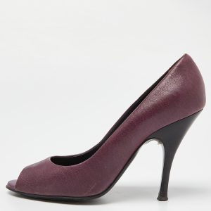 D&G Burgundy Leather Peep Toe Pumps Size 38, Pumps - Luxury Closet catalog