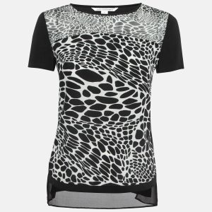 Diane Von Furstenberg Black Printed Silk Becky Top S, Shirts & Tops - Luxury Closet catalog