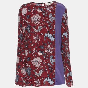 Diane Von Furstenberg Multicolor Silk Blouse XL, Shirts & Tops - Luxury Closet catalog