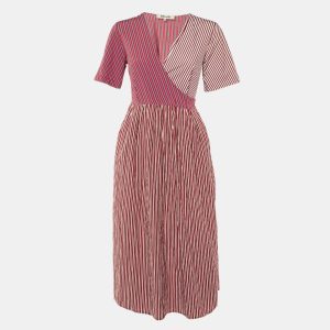 Diane Von Furstenberg Tricolor Striped Poplin Wrap Dress S, Dresses - Luxury Closet catalog