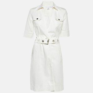 Diane Von Furstenberg White Denim Mead Wrap Dress M, Dresses - Luxury Closet catalog