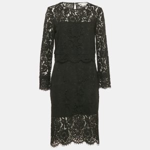 Diane Von Furstenberg Black Lace Yeva Top and Skirt Set L, Suits - Luxury Closet catalog