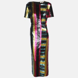 Diane Von Furstenberg Multicolor Sequined Midi Dress M, Dresses - Luxury Closet catalog