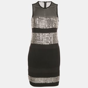 Diane Von Furstenberg Black Embellished Crepe Mini Dress M, Dresses - Luxury Closet catalog