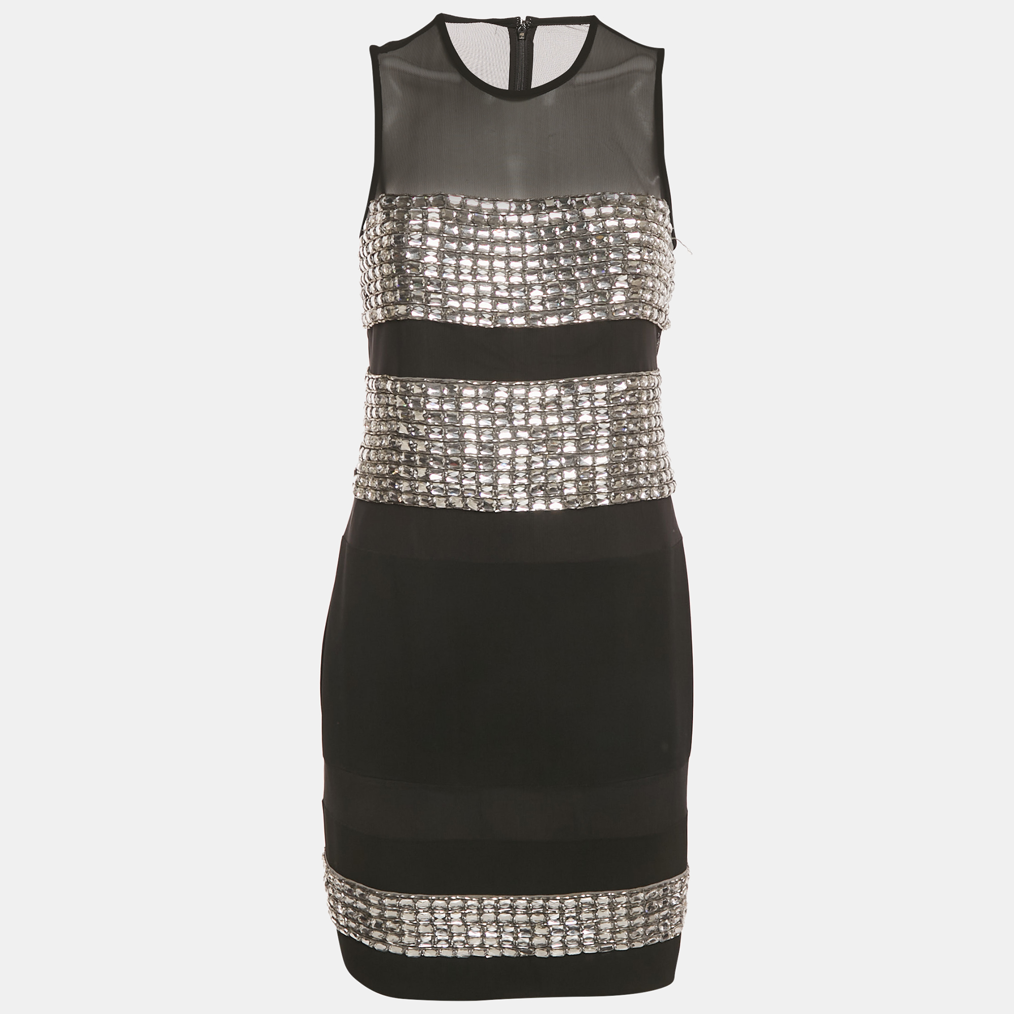 Diane Von Furstenberg Black Embellished Crepe Mini Dress M, Dresses - Luxury Closet catalog