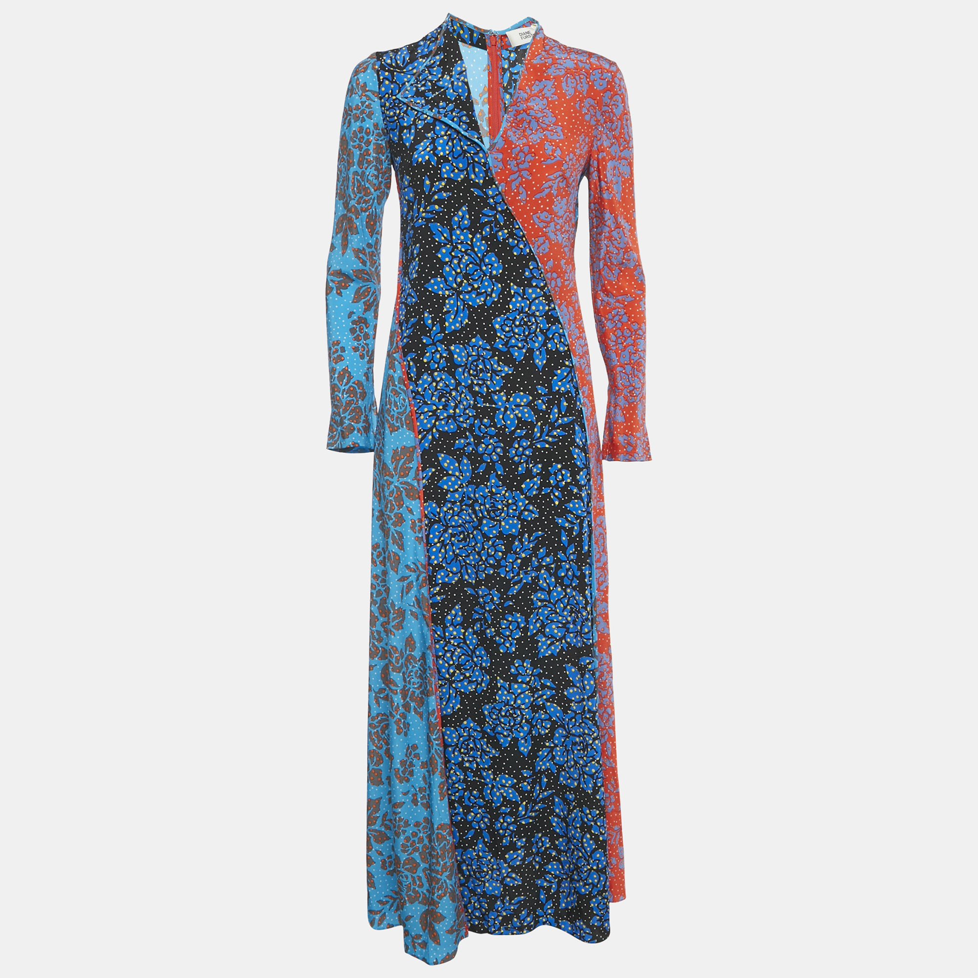 Diane Von Furstenberg Multicolor Printed Silk Maxi Dress S, Dresses - Luxury Closet catalog