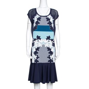 Diane Von Furstenberg Admiral Navy & Ivory Intarsia Knit Jalen Dress L, Dresses - Luxury Closet catalog