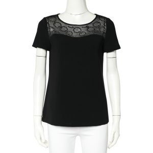 Diane Von Furstenberg Black Crepe Embellished Neck Detail Top S, Shirts & Tops - Luxury Closet catalog