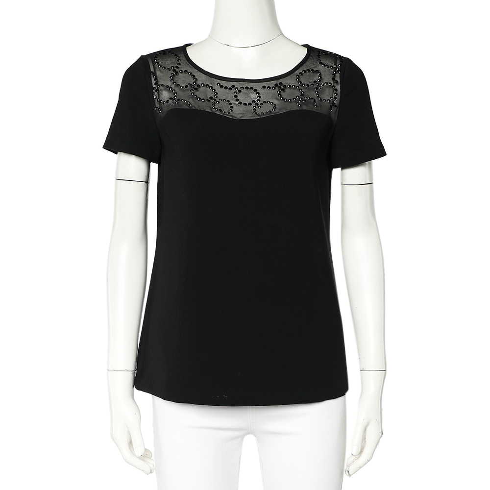 Diane Von Furstenberg Black Crepe Embellished Neck Detail Top S, Shirts & Tops - Luxury Closet catalog