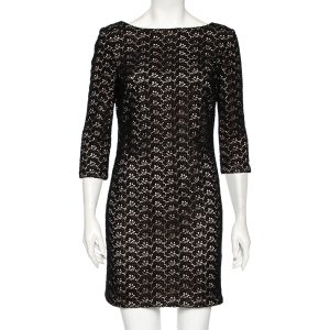 Diane von Furstenberg Black Floral Pattern Cutout Lace Dress M, Dresses - Luxury Closet catalog