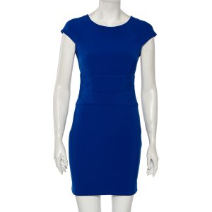 Diane Von Furstenberg Blue Knit Ruched Waist Detailed Dress S, Dresses - Luxury Closet catalog